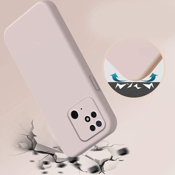 Telefontok a Xiaomi Redmi 10C, Silicone Lite, rózsaszín