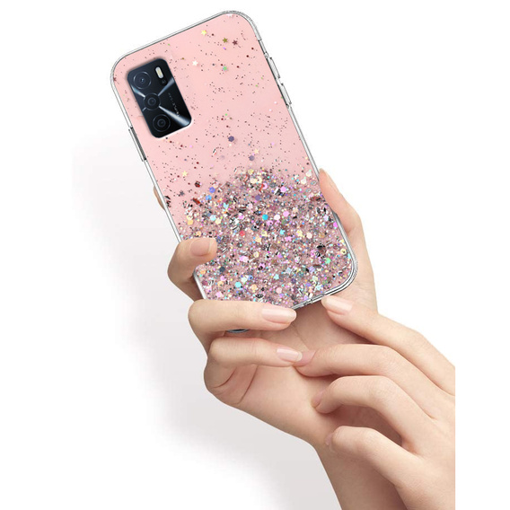 Telefontok a Oppo A16 / A16s / A54s, Glittery, rózsaszín