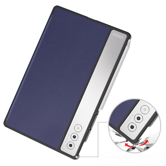 Tok Lenovo Yoga Tab Plus, Smartcase, sötétkék