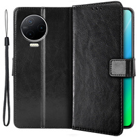 Pattintható tok a Infinix Note 12 2023, Wallet, fekete