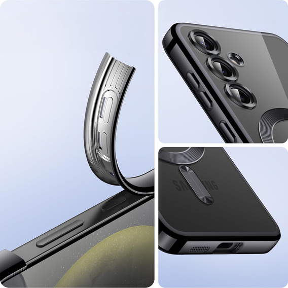 Tok Samsung Galaxy S24-hoz, Electro MagSafe, fekete + üveg a képernyőhöz