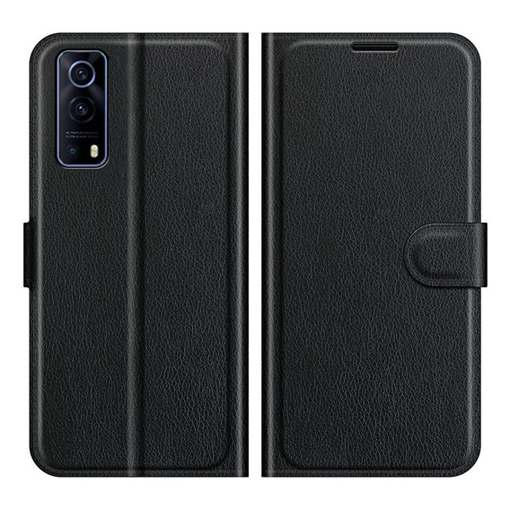 Pattintható tok Vivo Y52 5G / Y72 5G, Split Leather, kék