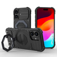 Tok iPhone 17 készülékhez, MagSafe, páncélozott, állvánnyal, fekete
