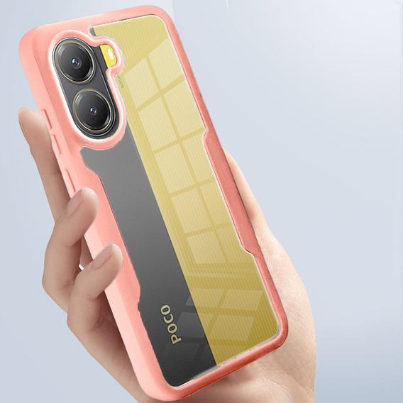 Tok Xiaomi Poco X7 Pro 5G készülékhez, Shockproof, fóliával, rózsaszín