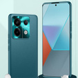 Bőr tok Xiaomi Redmi Note 13 5G, leather hybrid, zöld