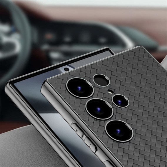 Telefontok a Samsung Galaxy S24 Ultra, GKK Woven Leather, szürke