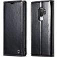 CASEME flip tok Samsung Galaxy S9+ Plus, Waxy Textured, fekete