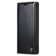CASEME flip tok Samsung Galaxy S9+ Plus, Waxy Textured, fekete