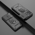 Telefontok a Xiaomi Poco F6 Pro, KickStand Camera Lens, fekete