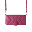 Tok patenttal a Samsung Galaxy S25 Edge-hez, Crossbody Leather Wallet, bordó