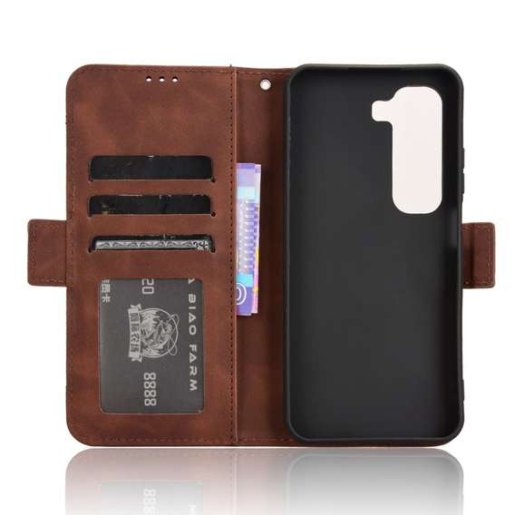 Pattintható tok a Infinix Hot 50 4G, Card Slot, barna