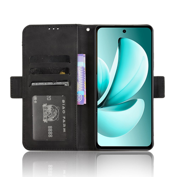 Pattintható tok a Realme C71, Card Slot, fekete