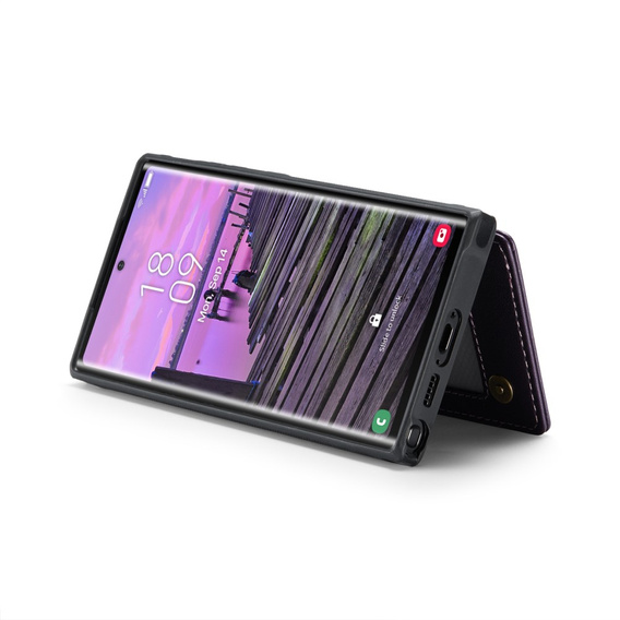 CASEME flip tok Samsung Galaxy S25 Ultra, Litchi Wallet, lila