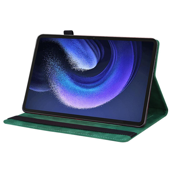 Tok Xiaomi Pad 6, Classic, tolltartóval, zöld