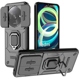 Telefontok a Xiaomi Redmi A3, KickStand Camera Lens, fekete