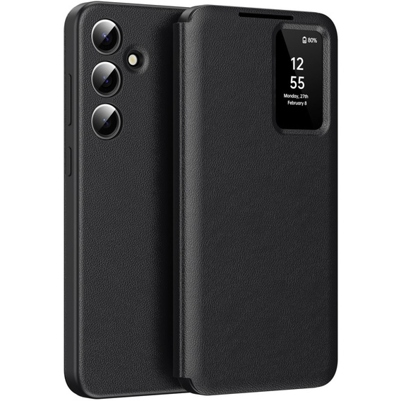 Flip tok Samsung Galaxy S24, Smart View Wallet, fekete