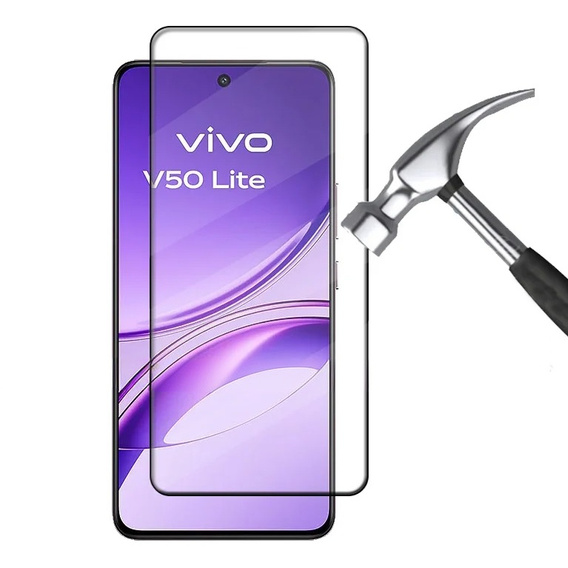 3D edzett üveg Vivo V50 Lite 4G / 5G készülékhez, fekete keret