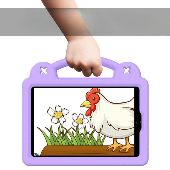 Gyermek tok iPad mini 7.9" 2019/2015/2014/2013/2012 (5/4/3/2/1 gen.), Cute Patterns, állvánnyal, lila