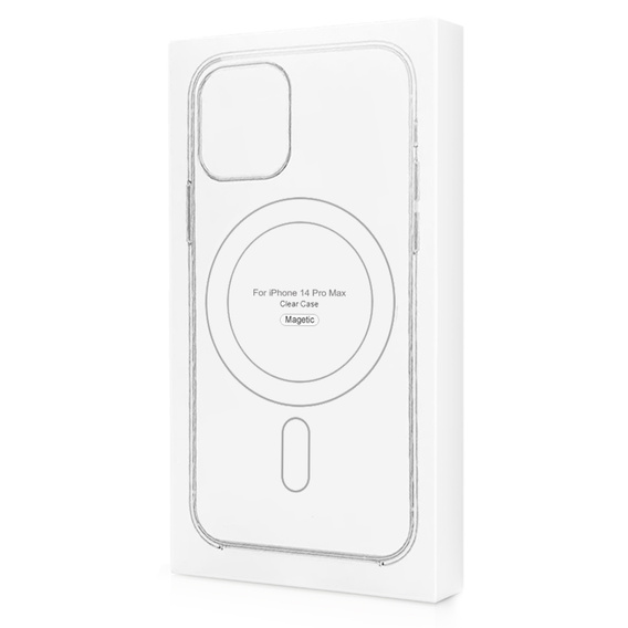 Szilikon tok Mag Cover lila iPhone 14 Pro Max-hoz