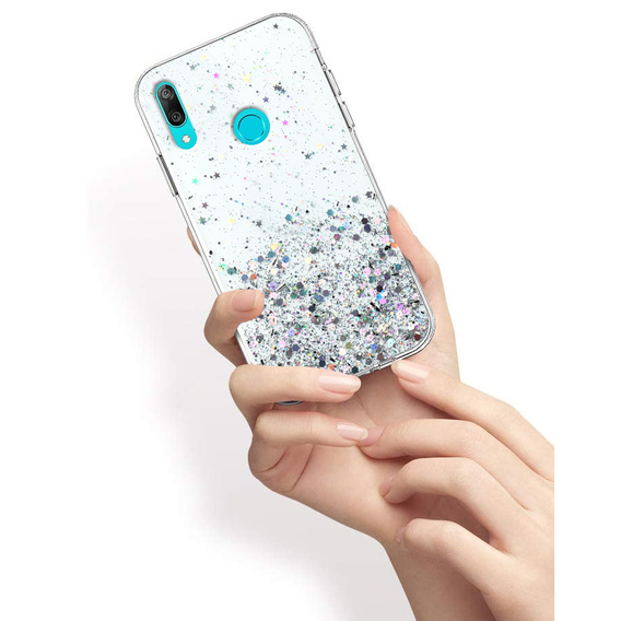 Telefontok a Huawei Y6 2019 / Honor 8A, Glittery, átlátszó