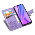 Pattintható tok a Xiaomi Redmi 9, Butterfly, lila