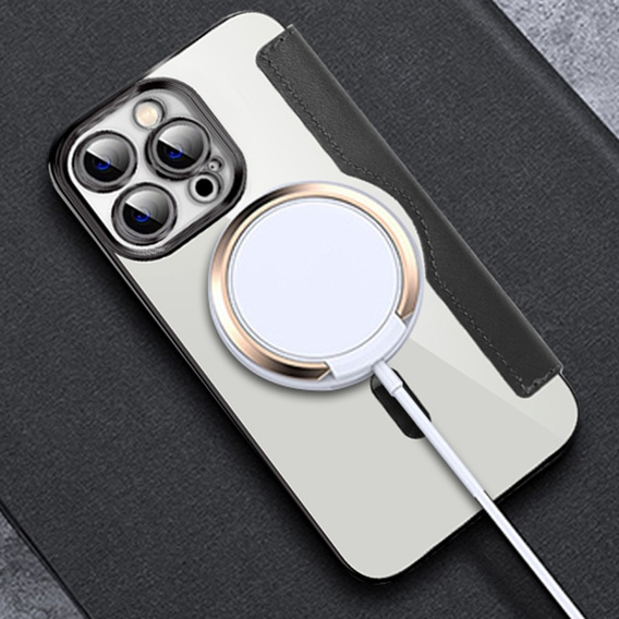 Pattintható tok a iPhone 11 Pro Max, RFID Wallet MagSafe CamShield, fekete
