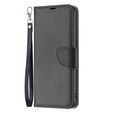 Pattintható tok a Samsung Galaxy A54 5G, Wallet Litchi Magnet, fekete