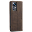 CASEME tok Xiaomi 12T / 12T Pro, Leather Wallet Case, barna