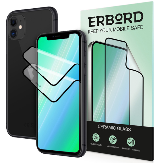 2x kerámia ERBORD hibrid üveg a iPhone XS Max