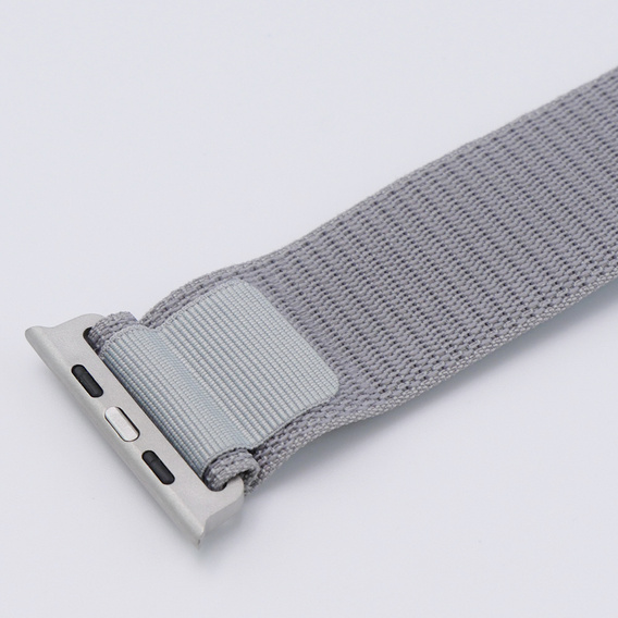 Nylon szíj Apple Watch 1/2/3/4/4/5/6/7/8/SE/ULTRA 42/44/45/45/49mm, szürke