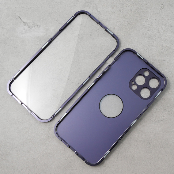 Telefontok a iPhone 13 Pro Max, Dual Glass, Magsafe-hoz, lila