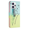 Pattintható tok a Motorola Moto G53 5G / G23 / G13, Wallet, feather, kék