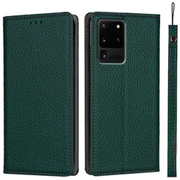 Bőr tok a Samsung Galaxy S20 Ultra, ERBORD Grain Leather, zöld