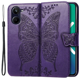 Pattintható tok a Realme 10 4G, Butterfly, lila