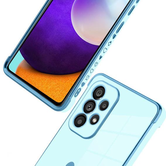 Telefontok a Samsung Galaxy A52/A52S, Electro heart, kék
