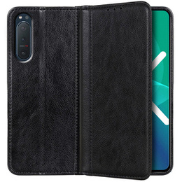Telefontok a Sony Xperia 5 II, Wallet Litchi Leather, fekete