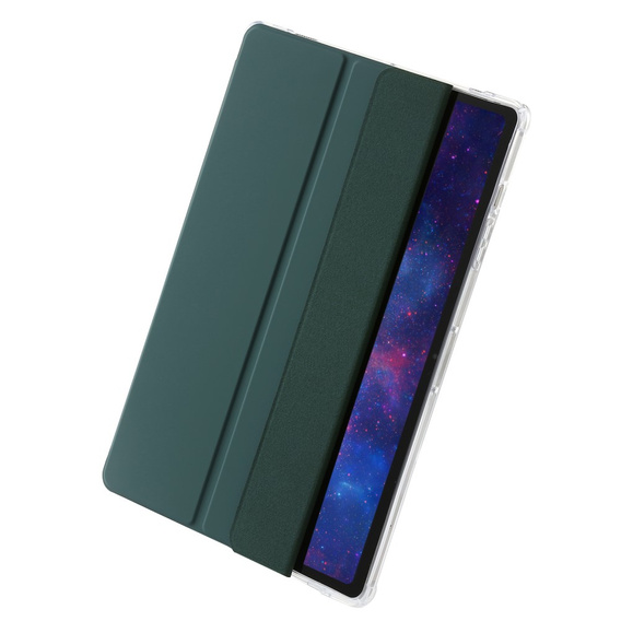 Tok Samsung Galaxy Tab S9 Ultra, Smartcase Hybrid, tolltartó résszel, sötétzöld