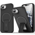 Tok Iphone 16E, Kickstand Matt Case, MagSafe, fekete
