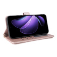 Tok patenttal a Oppo Reno 13 5G-hez, Crossbody Leather Wallet, rózsaszín