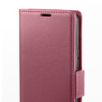 Tok Samsung Galaxy A36, ERBORD Glossy Litchi, pénztárca patenttal, piros