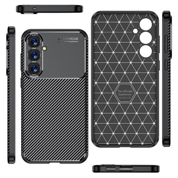 Telefontok a Samsung Galaxy S23 FE, Carbon Gel, fekete