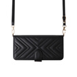Tok patenttal a Samsung Galaxy S25 Edge-hez, Crossbody Leather Wallet, fekete