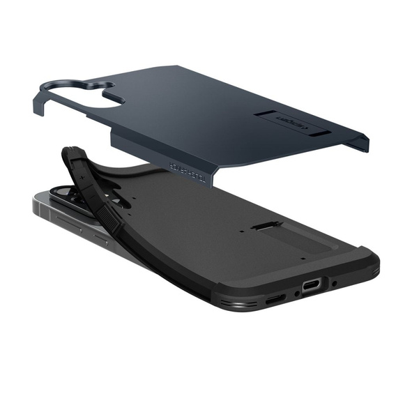 Spigen tok Samsung Galaxy A56 5G készülékhez, Tough Armor Mag Mag MagSafe, sötétkék + 9H edzett üveg