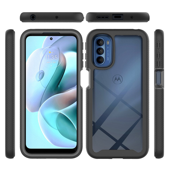 Tok Motorola Moto G31/G41 készülékhez, Shockproof, fóliával, kék