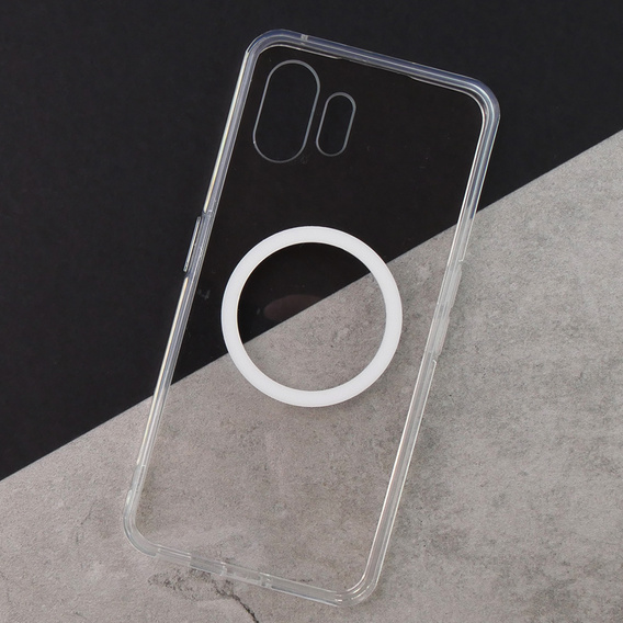 Tok a Nothing Phone 2 készülékhez, Fusion hibrid tok, MagSafe-hoz, átlátszó