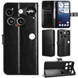 Pattintható tok a Nothing Phone 3 5G, Crazy Horse Wallet, fekete