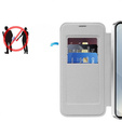 Pattintható tok a Samsung Galaxy S25, RFID Wallet MagSafe CamShield, ezüst