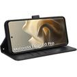 Flap tok Motorola Edge 60 Pro, Wallet Rhombus, fekete