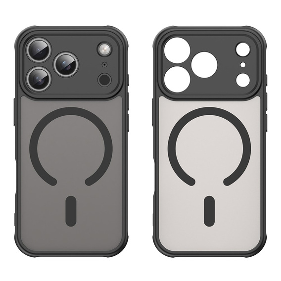 Matt tok iPhone 17 Pro készülékhez, MagSafe, kameravédelemmel, fekete