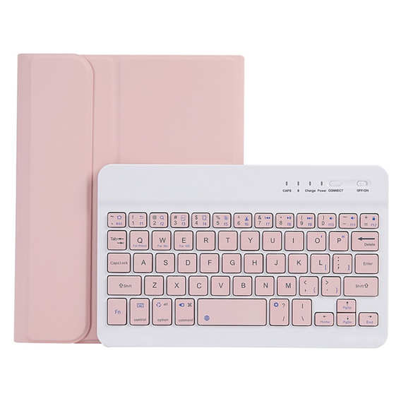 Tok + billentyűzet Samsung Galaxy Tab A9, Leather Pen Slot, rózsaszín rose gold